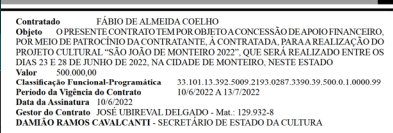 
				
					Estado destina R$ 1,9 milhão para São João de Bananeiras, Patos, Monteiro e Santa Luzia, mas zera em Campina Grande
				
				