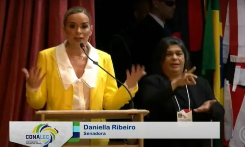 
                                        
                                            "Futuro senador", disse Daniella se dirigindo ao irmão Aguinaldo Ribeiro
                                        
                                        