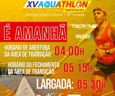 Aquathlon movimenta a madrugada na praia do Cabo Branco neste sábado