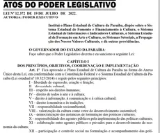 Governo da Paraíba institui o Plano Estadual de Cultura