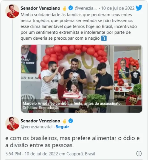 
				
					Um líder de verdade não estimula e deve condenar incondicionalmente a intolerância política
				
				