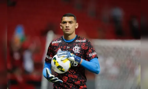
				
					Goleiro Santos acerta com o Fortaleza, mas deverá ser titular do Flamengo no Almeidão
				
				