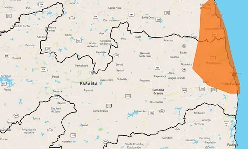 
                                        
                                            Inmet emite alerta laranja de acumulado de chuvas para 27 cidades da Paraíba; veja lista
                                        
                                        