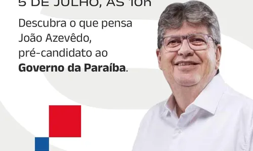 
                                        
                                            João Azevêdo abre a sabatina da CBN com pré-candidatos ao governo da Paraíba, nesta terça
                                        
                                        