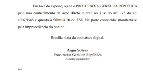 
				
					Ao analisar ADI do Solidariedade, PGR opina pela improcedência da tese que 'derruba' inelegibilidade de Coutinho
				
				