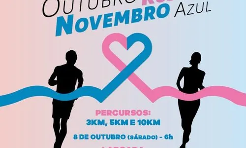 
                                        
                                            Corrida Outubro Rosa/Novembro Azul está com inscrições abertas
                                        
                                        