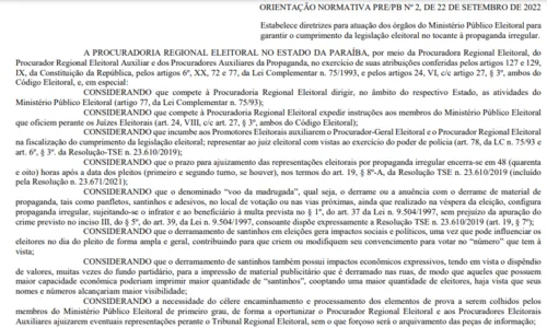 
				
					Ministério Público Eleitoral quer evitar "voo da madrugada" com santinhos na Paraíba
				
				
