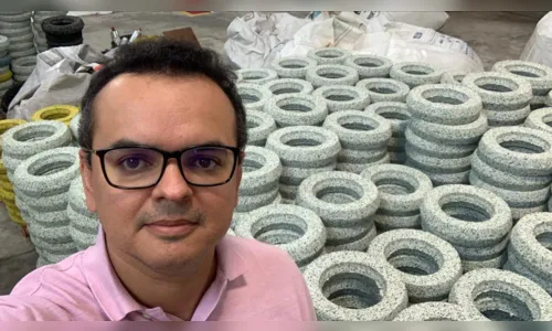
				
					Projeto desenvolvido em Campina recicla 150 toneladas de borracha por mês e exporta pneus mais duráveis
				
				