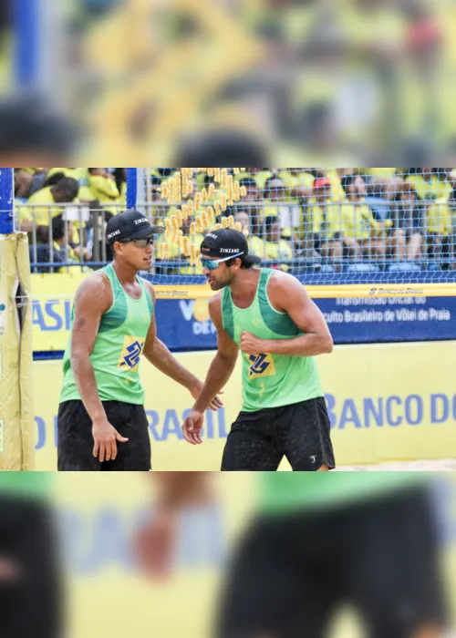 
                                        
                                            Vitor Felipe/Renato e André/George chegam a mais uma final do Circuito de Vôlei de Praia
                                        
                                        