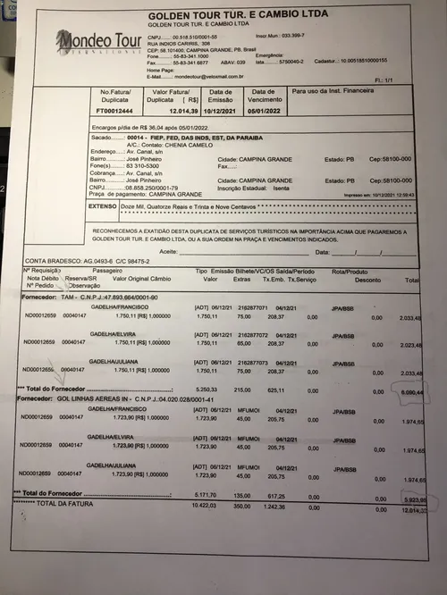 
				
					Fiep gasta R$ 63,8 mil em passagens aéreas para familiares de dirigente e R$ 40 mil com bebidas em camarote
				
				