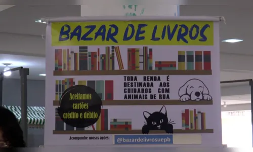 
				
					Bazar vende livros usados para ajudar animais em situação de rua, em Campina Grande
				
				