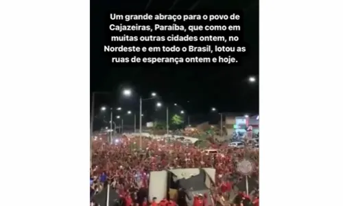 
                                        
                                            No último dia de campanha, Lula publica vídeo de passeata em Cajazeiras; veja imagens
                                        
                                        