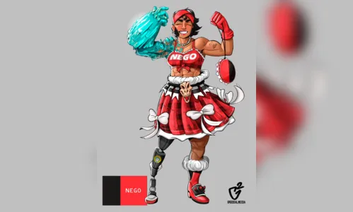 
				
					Ilustrador transforma a PB em personagem de luta PcD com braço de turmalina
				
				