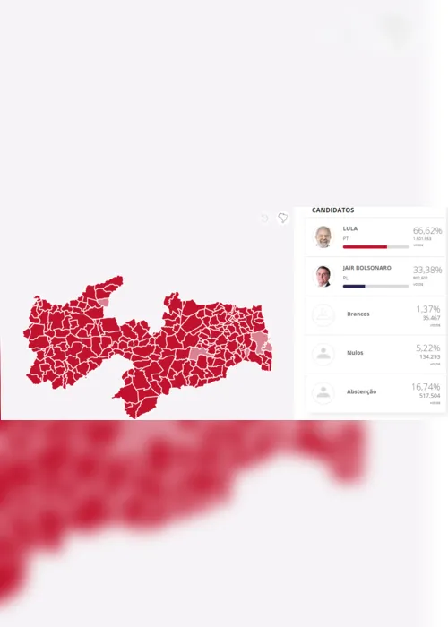 
                                        
                                            Lula vence em todas as cidades da PB chega a 91% em uma delas
                                        
                                        