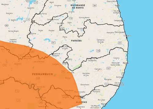 
				
					Inmet emite dois alertas de perigo de chuvas intensas para 89 municípios da PB
				
				