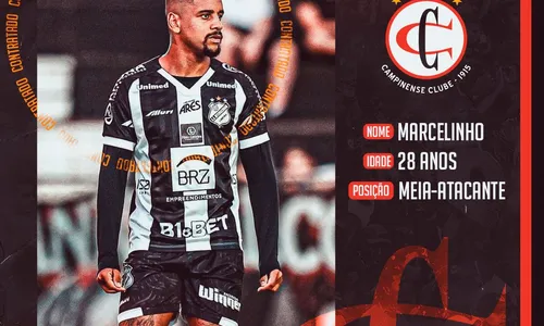 
                                        
                                            Campinense anuncia o meia-atacante Marcelinho, ex-Inter de Limeira, para a próxima temporada
                                        
                                        