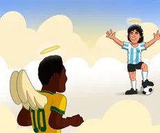 Pelé chega ao céu: "Diego, Messi ganhou a Copa, Diego"...