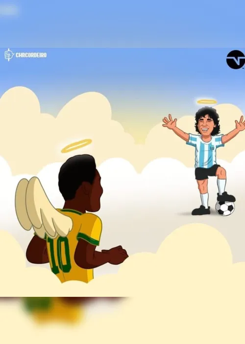 
                                        
                                            Pelé chega ao céu: "Diego, Messi ganhou a Copa, Diego"...
                                        
                                        