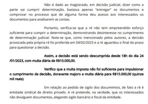 
				
					Sem apresentar prestação de contas, Diretoria da Fiep descumpre decisão judicial e juíza amplia multa
				
				