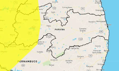 
                                        
                                            Inmet emite alerta de chuvas intensas para 65 cidades do Sertão da PB
                                        
                                        