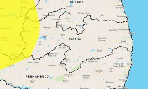 
                                        
                                            Inmet emite alerta de chuvas intensas para 34 cidades da Paraíba
                                        
                                        