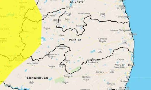 
                                        
                                            Inmet emite alerta de chuvas intensas para mais de 40 cidades do Sertão da Paraíba
                                        
                                        