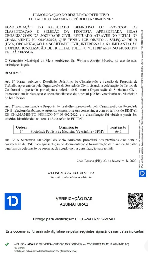 
				
					Serviço de clínica pet será via OSC e custará R$ 4,6 milhões em João Pessoa
				
				