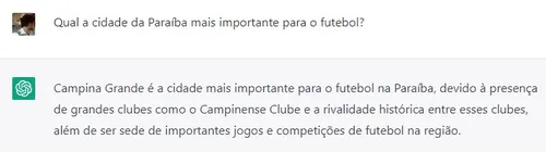 
				
					Qual o maior time da Paraíba? ChatGPT responde 7 polêmicas históricas
				
				