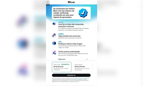 
				
					Plano pago Twitter Blue chega ao Brasil e garante selo de verificado
				
				