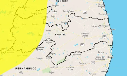 
                                        
                                            Inmet emite alerta de chuvas intensas para 73 cidades da Paraíba
                                        
                                        