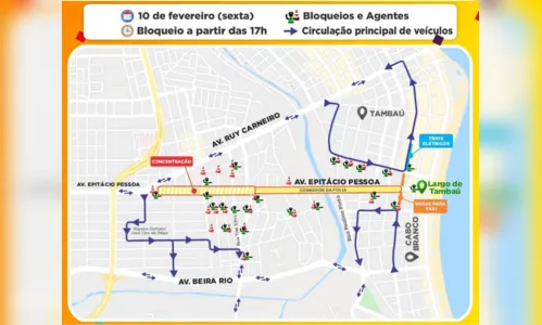 
				
					Carnaval de João Pessoa: veja horários e esquema de trânsito para show de Bell Marques
				
				