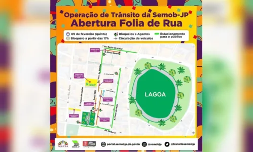 
				
					Veja como fica o trânsito na abertura do Folia de Rua, em João Pessoa
				
				