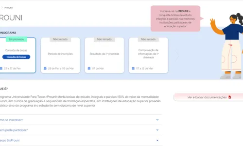 
                                        
                                            Prouni 2023 tem resultado da 1ª chamada divulgado
                                        
                                        