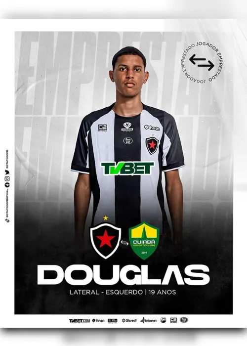 
                                        
                                            Douglas, da base do Botafogo-PB, é emprestado ao Cuiabá, da Série A do Brasileirão
                                        
                                        