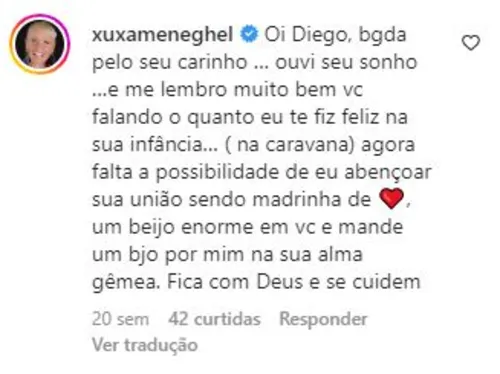 
				
					Xuxa vira madrinha de casal de João Pessoa durante festa em navio
				
				