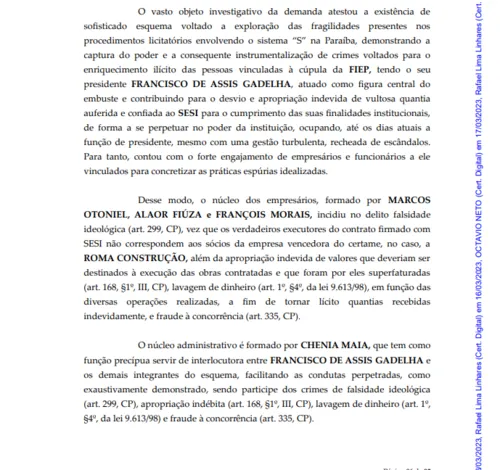 
				
					Operação Cifrão: Gaeco denuncia Buega Gadelha, chefe de gabinete da Fiep e mais 7 por envolvimento em fraudes
				
				