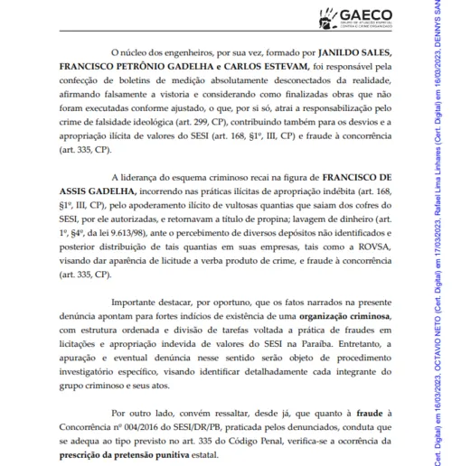 
				
					Operação Cifrão: Gaeco denuncia Buega Gadelha, chefe de gabinete da Fiep e mais 7 por envolvimento em fraudes
				
				