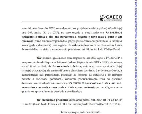 
				
					Operação Cifrão: Gaeco denuncia Buega Gadelha, chefe de gabinete da Fiep e mais 7 por envolvimento em fraudes
				
				