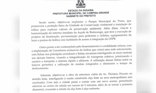 
				
					Empréstimo de US$ 52 milhões: Bruno promete rota para ir da entrada ao Centro de Campina em menos de 5 minutos
				
				