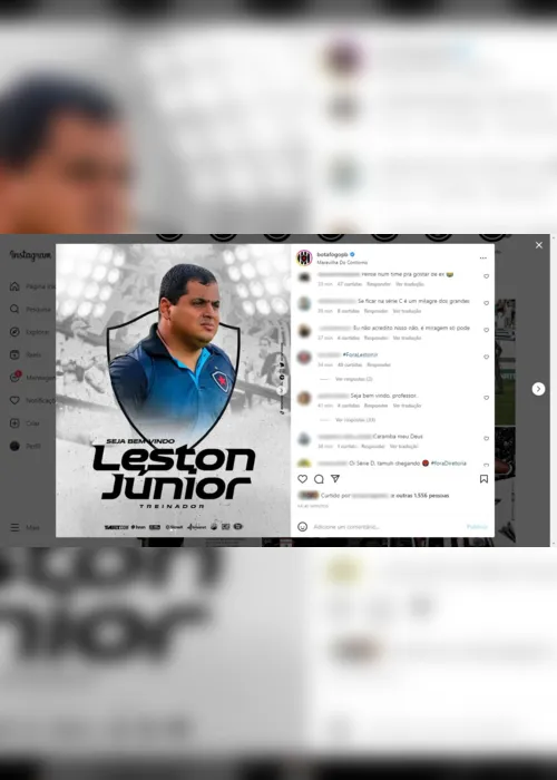 
                                        
                                            Botafogo-PB anuncia Leston Júnior, e a torcida protesta nas redes sociais
                                        
                                        