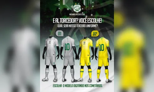 
				
					Nacional de Patos lança uniforme 3, escolhido pela torcida
				
				
