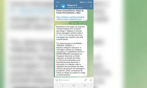 
				
					Telegram recua sobre PL das Fake News após ordem do STF
				
				