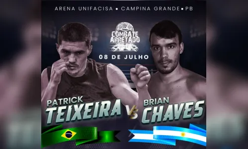 
				
					Patrick Teixeira promete "show de boxe" em luta em Campina Grande
				
				
