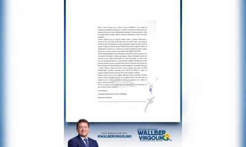 
				
					Wallber publica retratação após fake news contra prefeito Cícero Lucena
				
				