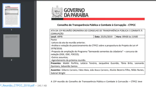 
				
					Conselho Estadual da Transparência e Combate à Corrupção se reúne e faz 'prova de vida'
				
				