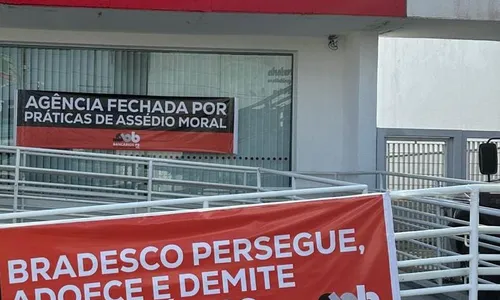 
                                        
                                            Sindicato fecha agência bancária após denúncias de assédio moral, em João Pessoa
                                        
                                        