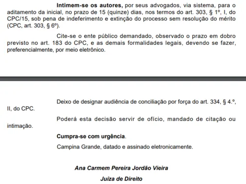 
				
					Justiça suspende lei que autorizou suplementação de R$ 13 milhões no orçamento de Campina Grande
				
				