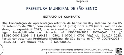 
				
					Wesley Safadão teria bolo surpresa e show com cachê de R$ 600 mil na Paraíba
				
				