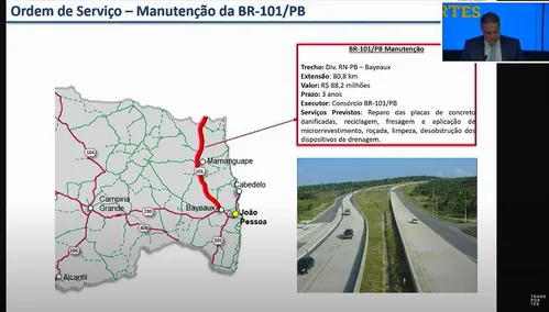 
				
					Ministro libera R$ 151 milhões para triplicação da BR-230 e R$ 88 milhões para BR-101 na Paraíba
				
				