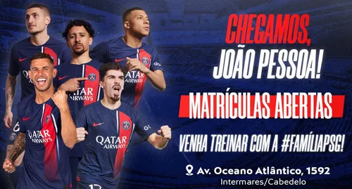 
				
					PSG anuncia escolinha de futebol na Paraíba
				
				